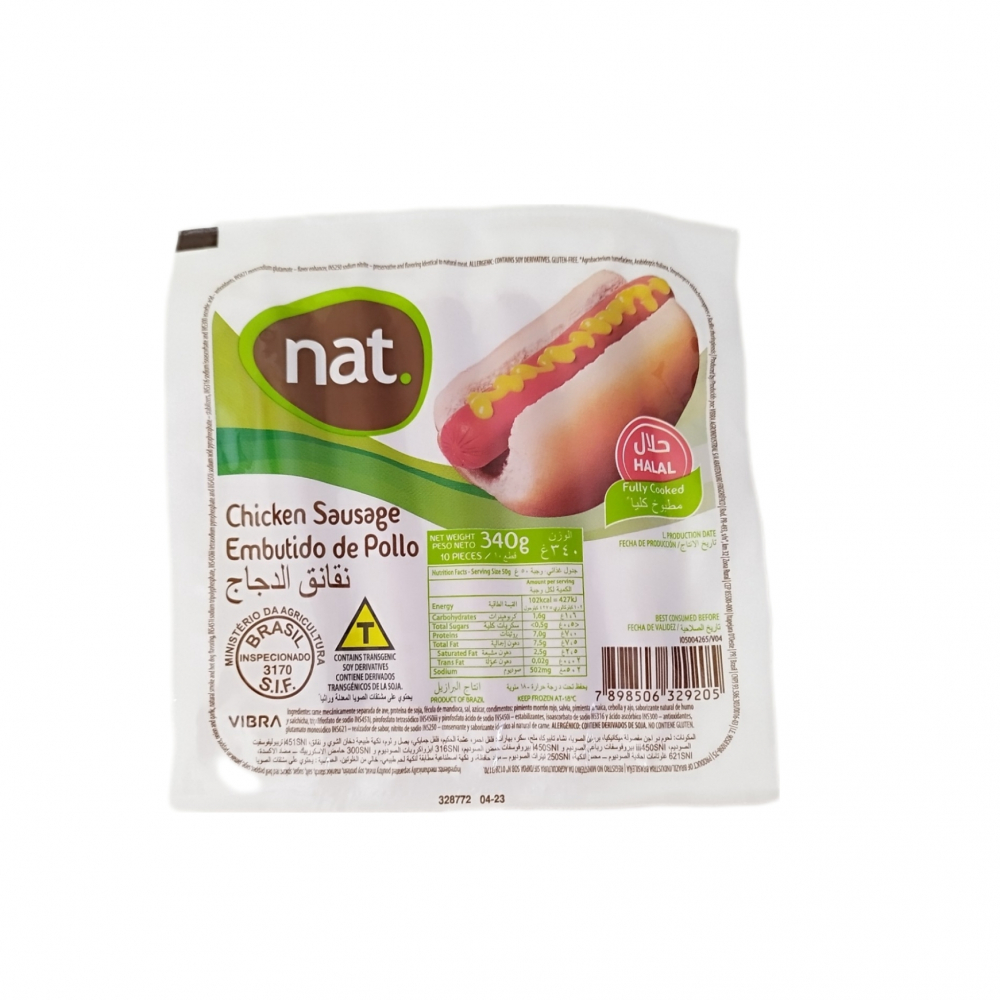 Salchichas de pollo Nat (340 g  12 oz)