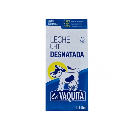 Leche Desnatada UHT La VAQUITA (1 L)